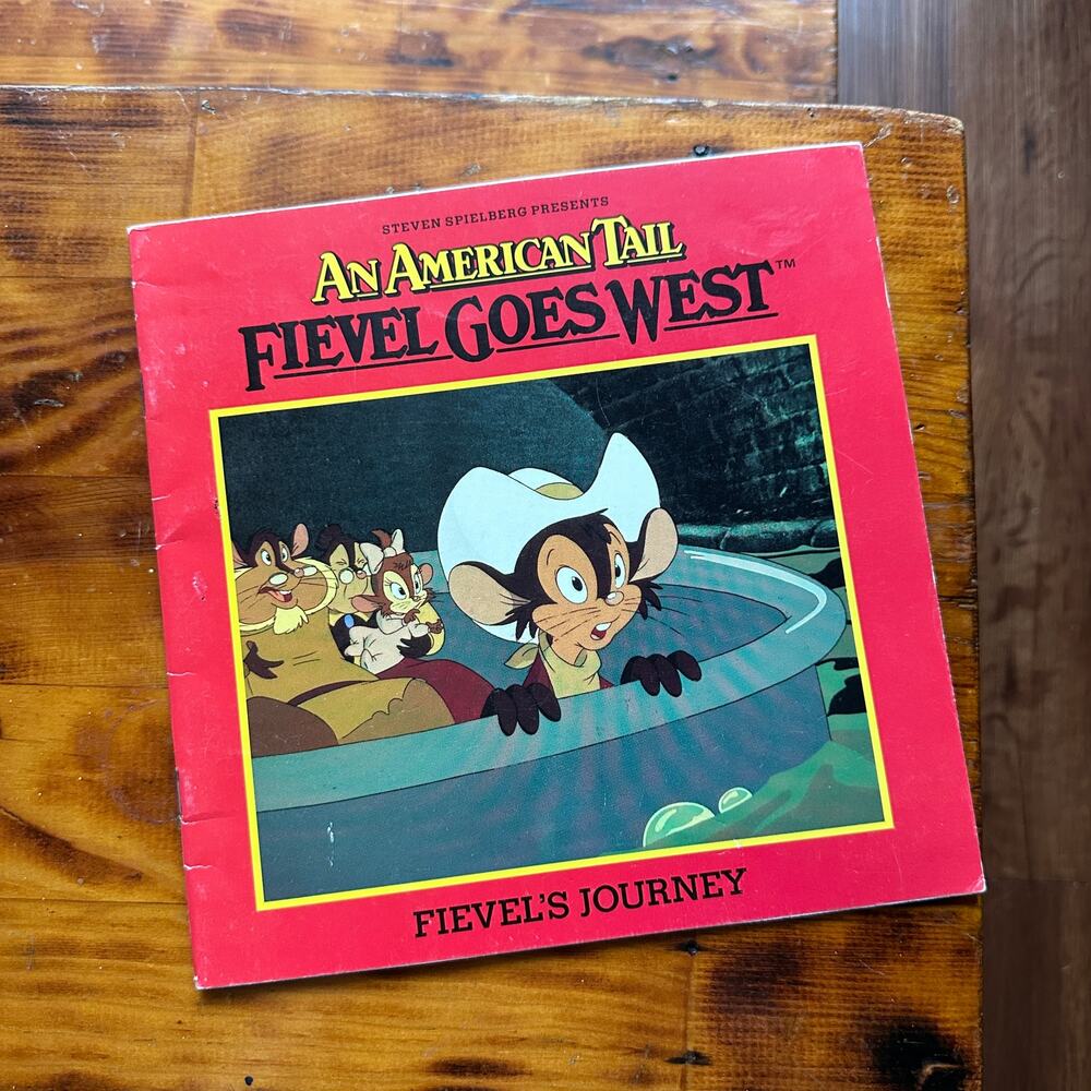 Vintage 1991 An American Tale Fievel Goes West Fievel's Journey Paperback Book